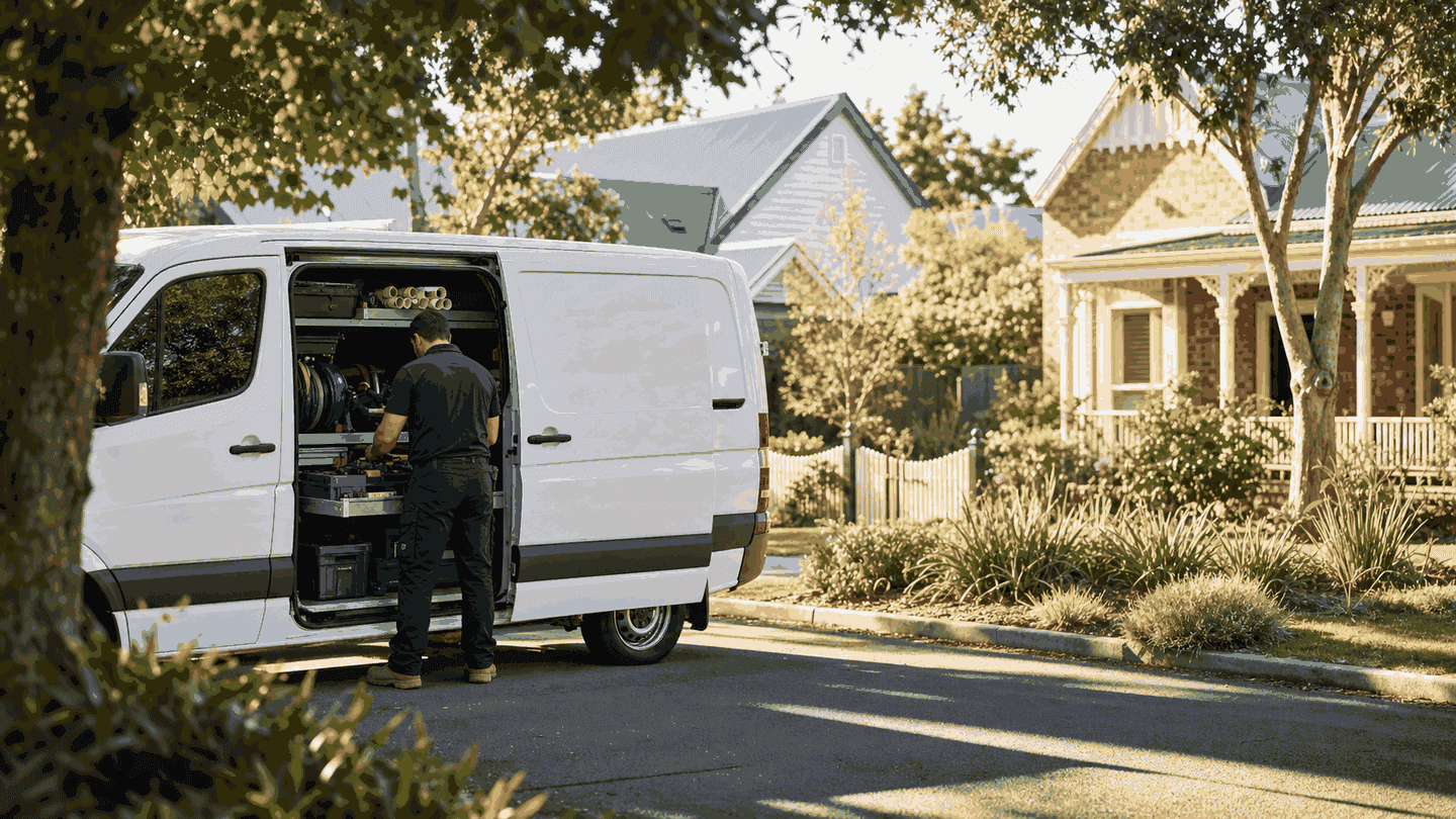 Melb Plumbing Services plumber and service van