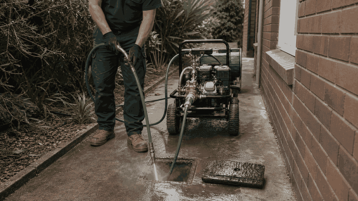 High Pressure Water Jet Drain Cleaning in Melbourne